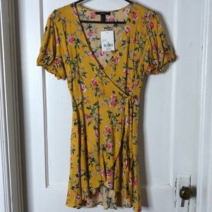 Yellow dress with flowers (new with tags)
